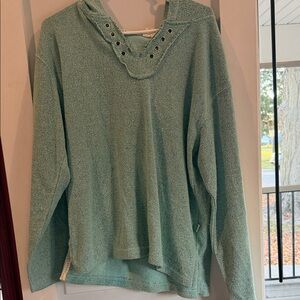 Women's Green Hooded Sweatshirt